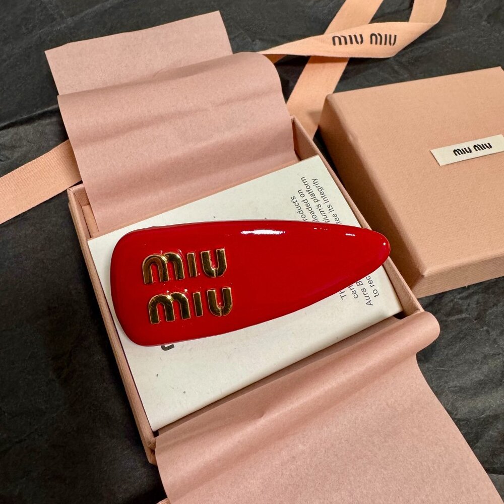 Miu Miu Women's Patent Leather Hair Clip